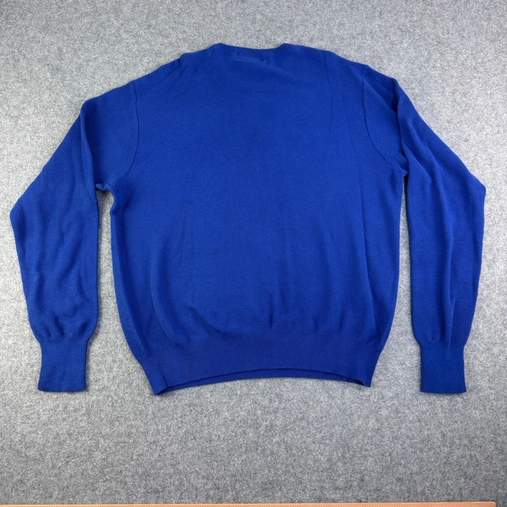 Polo Golf Ralph Lauren Mens XL Royal Blue Cotton Crewneck Knit Sweater Pony Logo